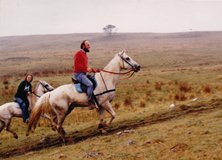 6. Janet on Maizie and Searle on Pasha, Taralga c.&nbsp;1980