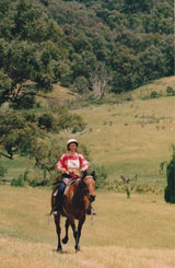 12. Carol Sparkes and Zamfir, Brookvale 1988 (photo by Jeanne O'Malley)