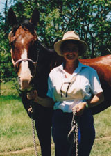 16. Jenny Oliver and Karakatana Kyzyl after winning the 1990 Brookvale ride