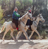 30. Kerryn Kefous and Saudi with Belinda Hopley and Como, Michelago trainer 1992 (photo by Brigitte Heyer)